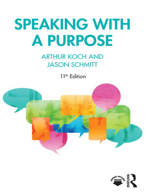 cover image of Speaking with a Purpose